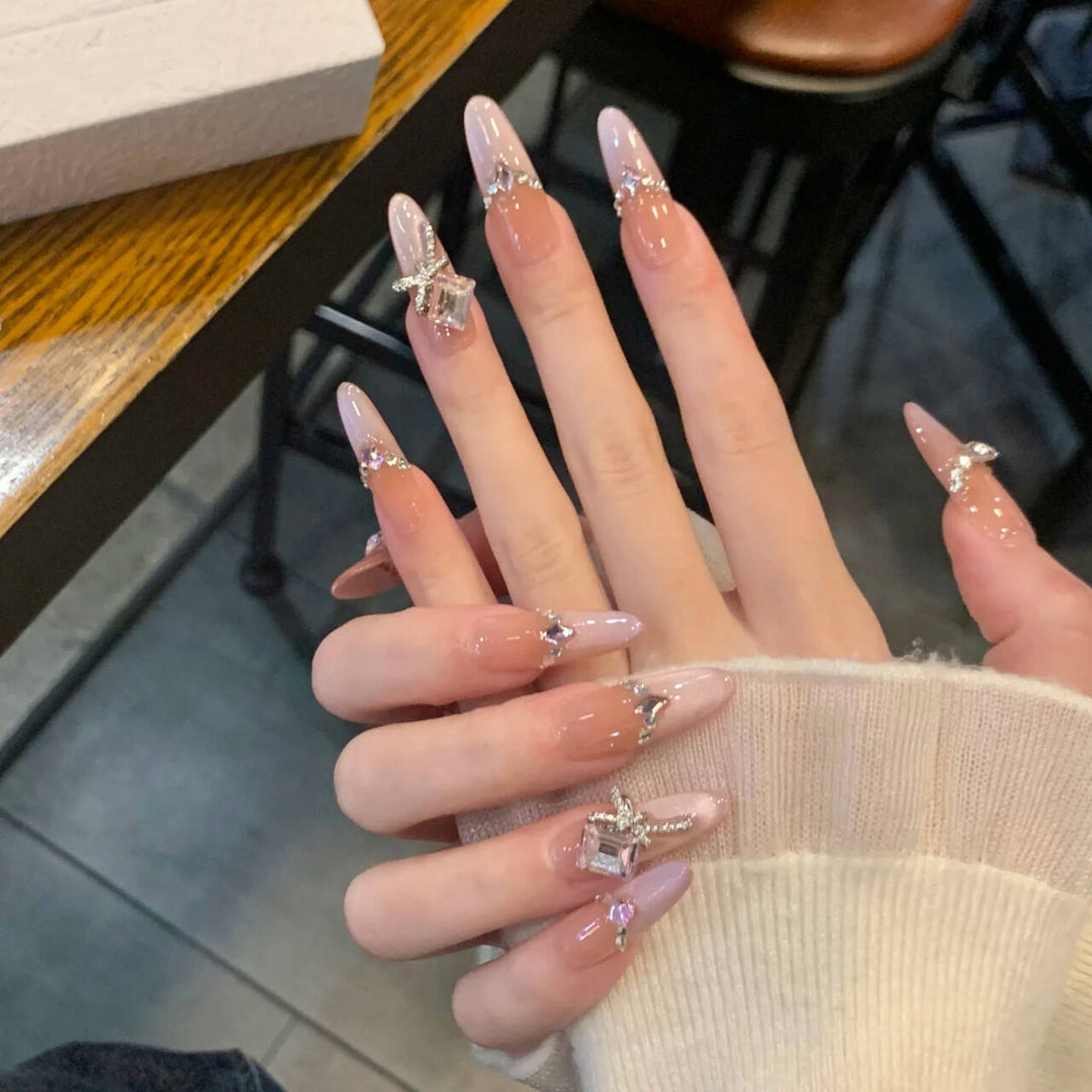 Artistic Nail Design with Decorative Elements Kalsten