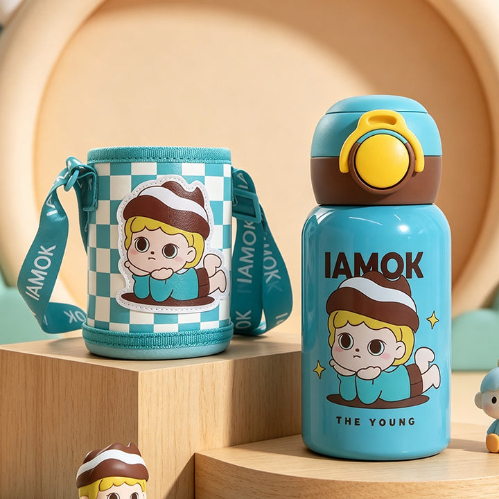 Insulated water bottle with practical carrying strap Kalsten