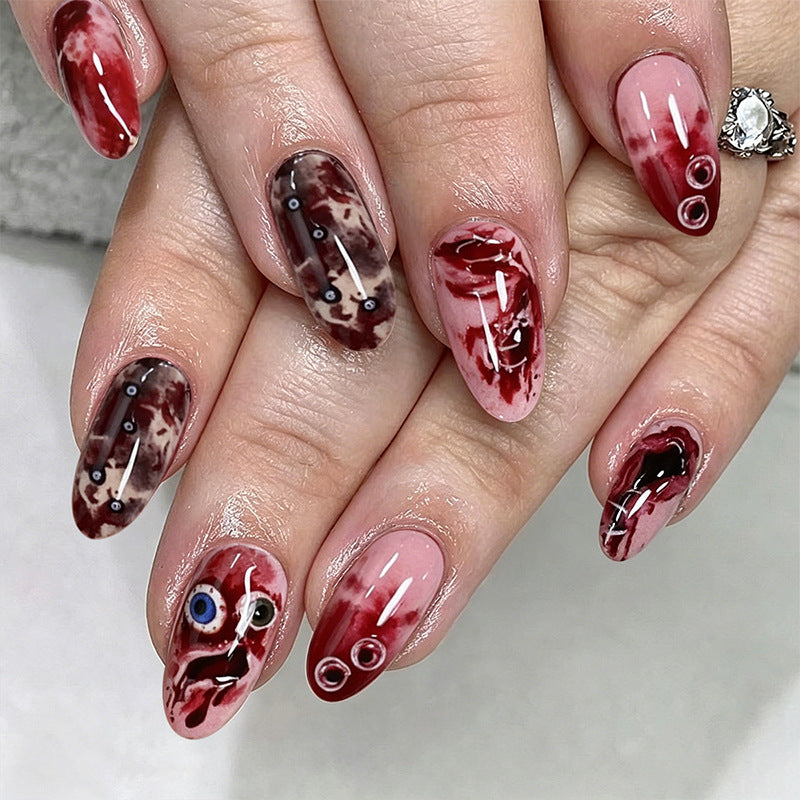 Creative artificial nail set with unique, artistic accents Kalsten