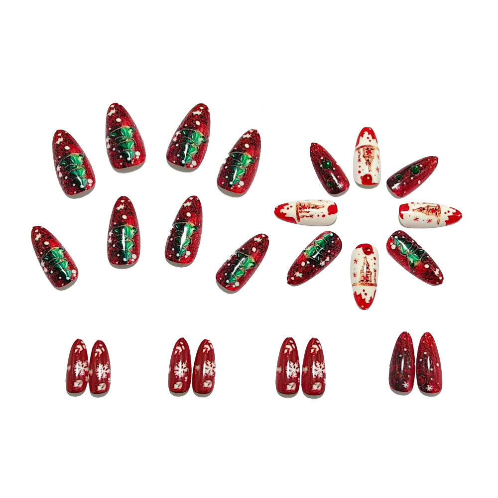 Festive artificial nails with winter motif Kalsten