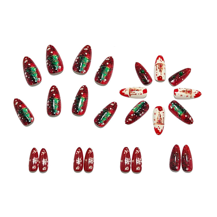 Festive artificial nails with winter motif Kalsten