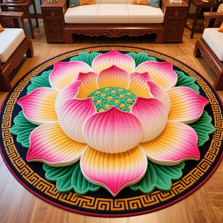 Floral Lotus-Shaped Area Rug Kalsten
