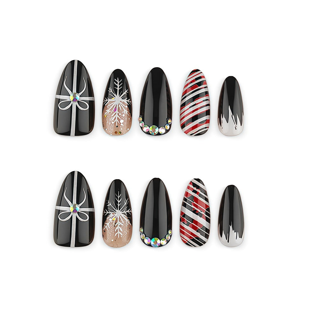 Artificial nails with festive Christmas designs Kalsten