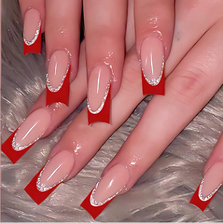 Acrylic nail set with elegant design and glamorous accents Kalsten