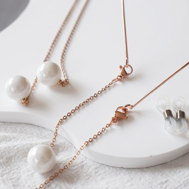 Elegant Long Pendant Pearl Earrings Kalsten