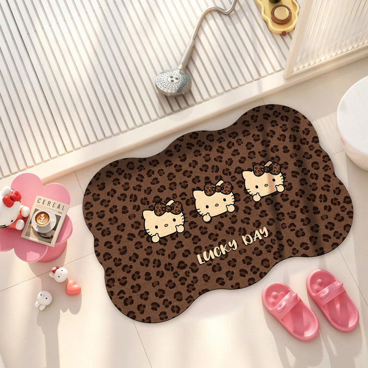 Cute Cartoon-Themed Plush Bath Mat