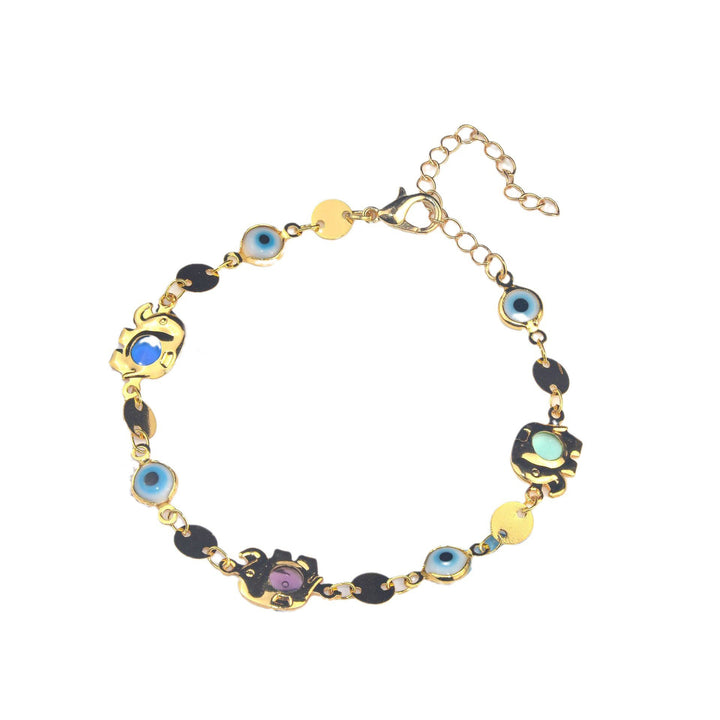 Colorful Eye Charm Statement Necklace Kalsten