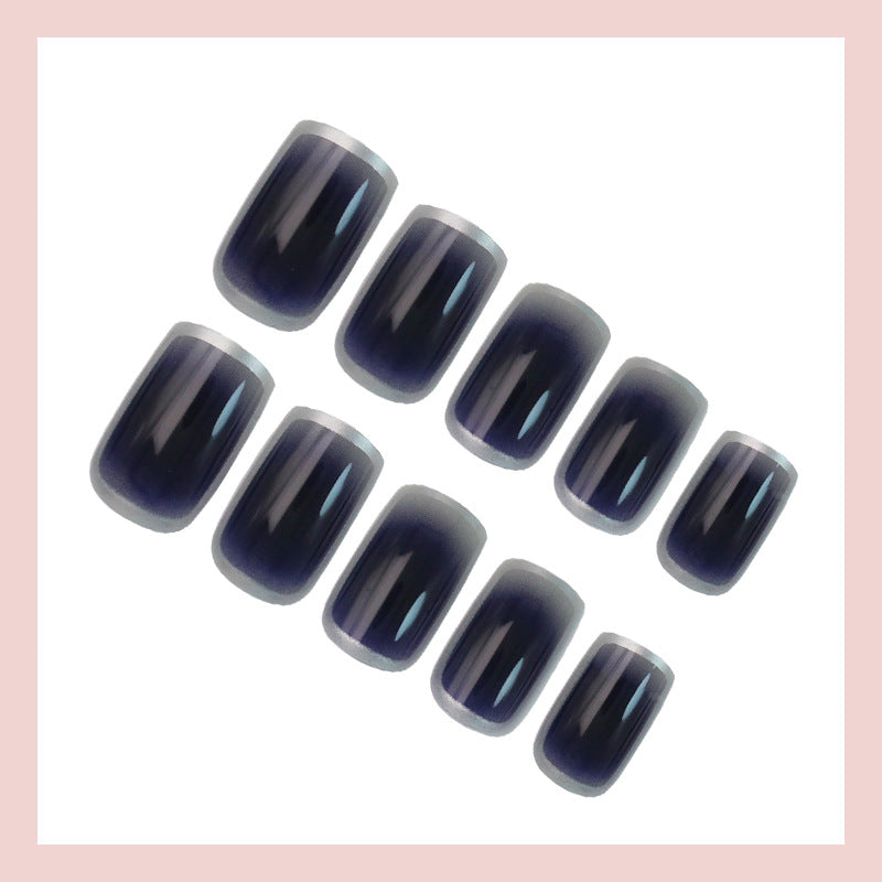 Acrylic nail set with luxurious gradient and modern accents Kalsten