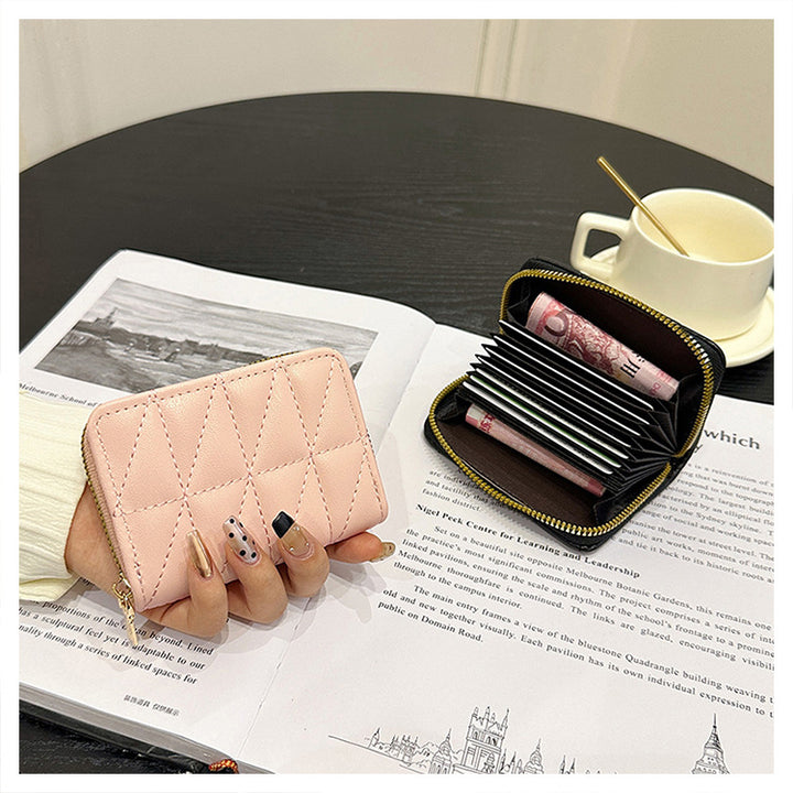 Quilted Zippered Compact Wallet