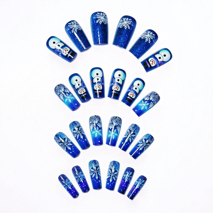 Creative art nails with festive snowman design Kalsten