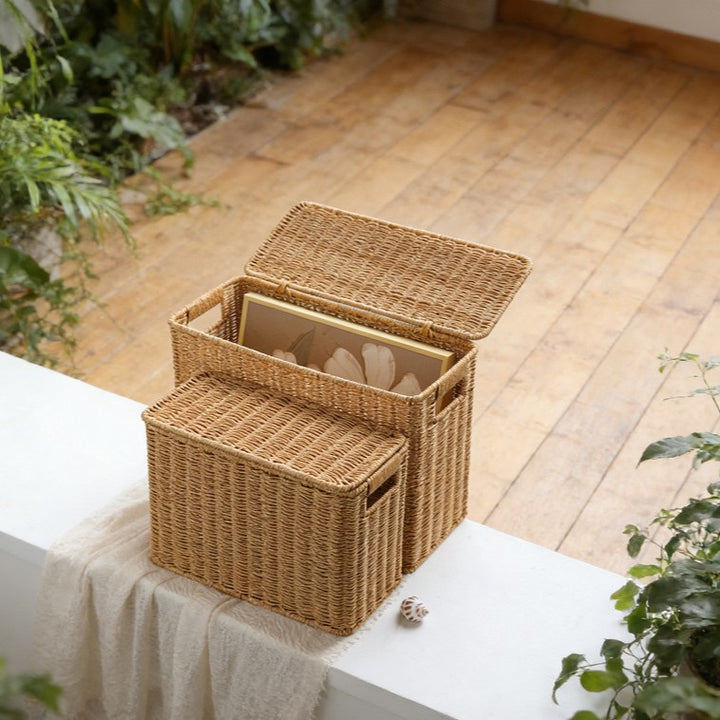 Rectangular Woven Storage Chest Kalsten