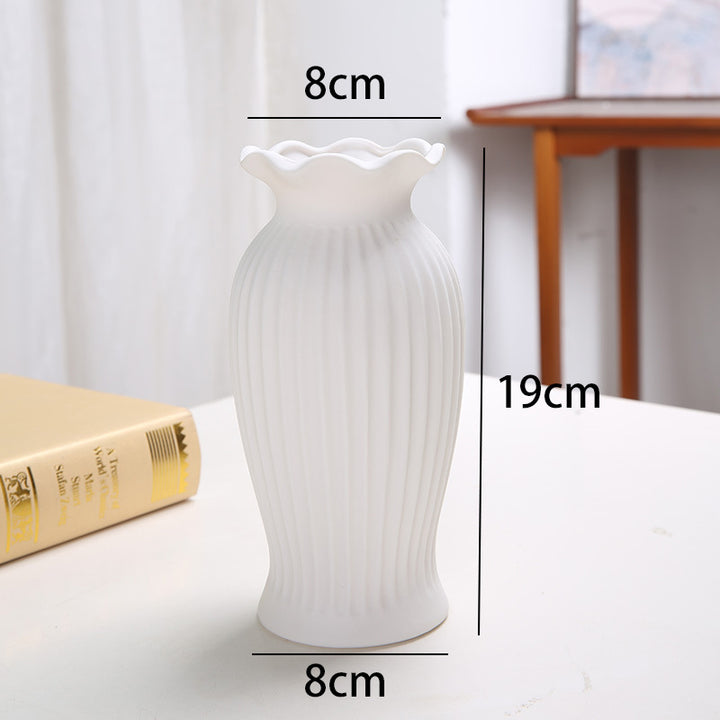 Elegant Curved Ceramic Vase