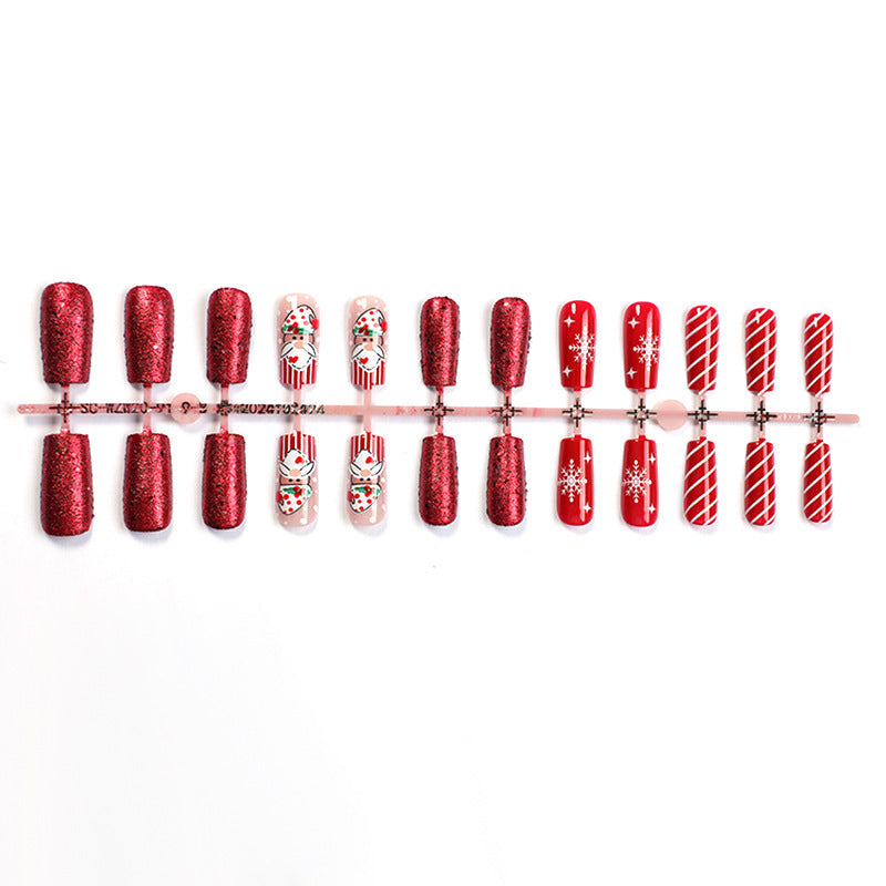 Holiday-Themed Press-On Nail Art Set Kalsten