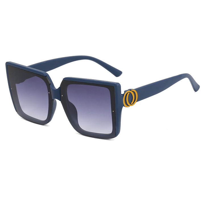 Women's square sunglasses with unique tire element Kalsten