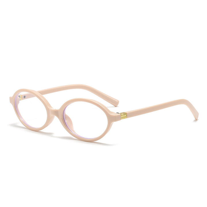 Women's fashionable oval glasses with golden accents Kalsten
