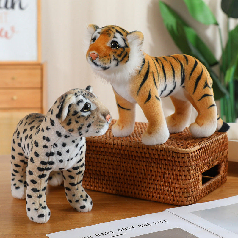 Realistic Standing Big Cat Plush Toy with Ultra-Soft Faux Fur and Poseable Legs Kalsten