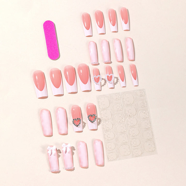 Decorative 3D Heart and Bow Nail Art Kalsten