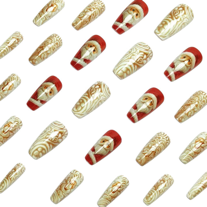 Christmas nail art with festive Santa motif Kalsten