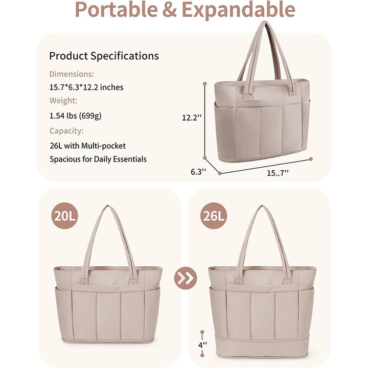 Multifunctional tote bag with practical compartments Kalsten