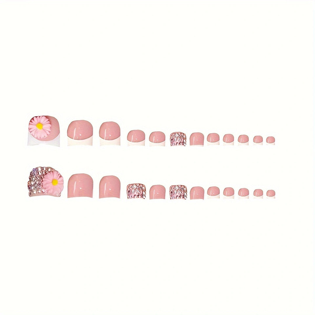Floral-Inspired Press-On Nail Art Set Kalsten