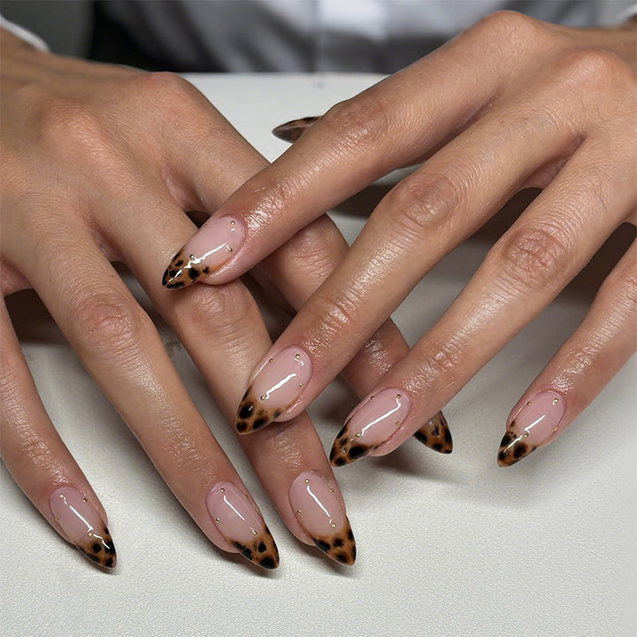 Stylish Faux Leopard Press-On Nails Kalsten
