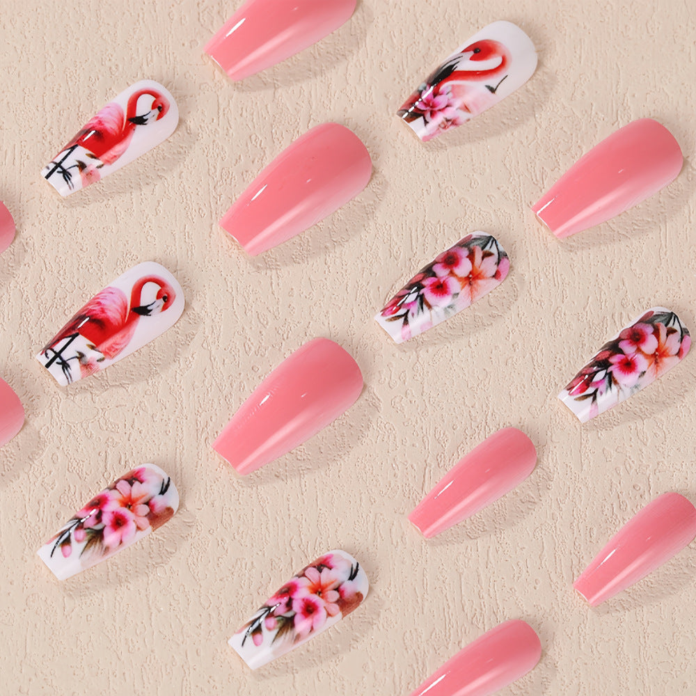 Nail Art Set with colorful flamingo and flower patterns Kalsten