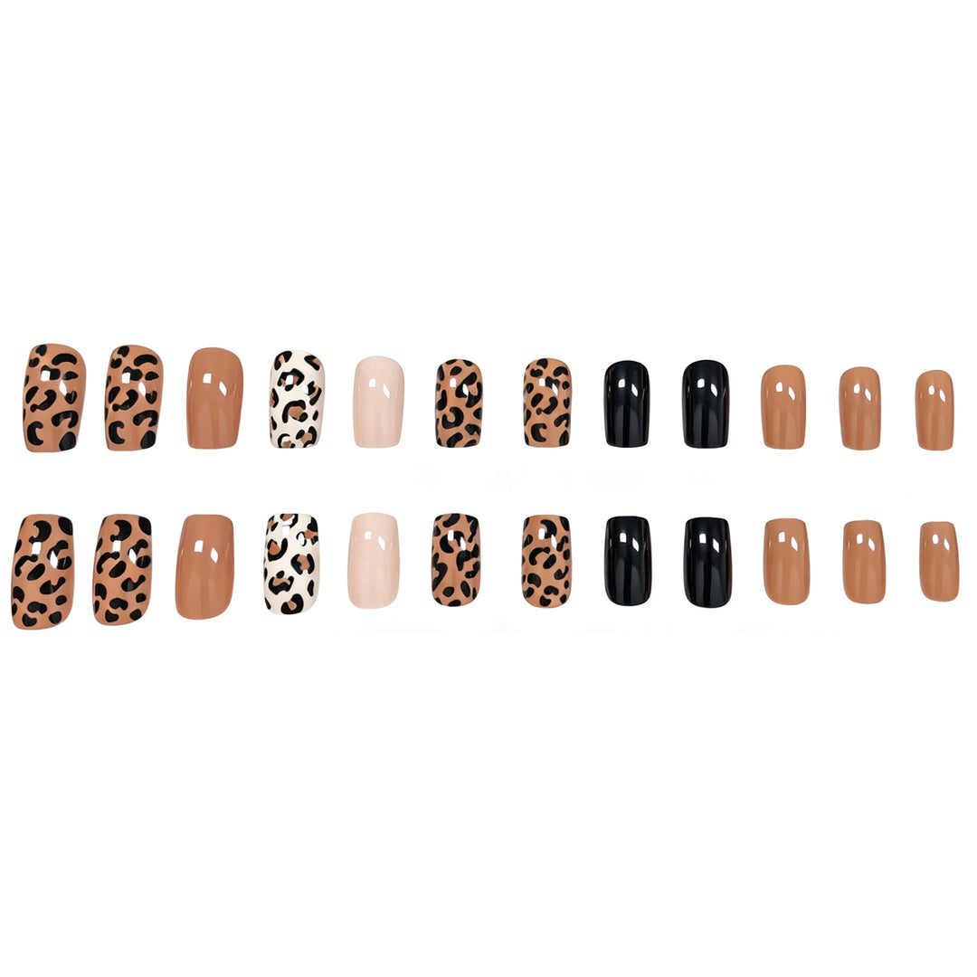 Elegant Leopard Print Acrylic Nail Art Kalsten