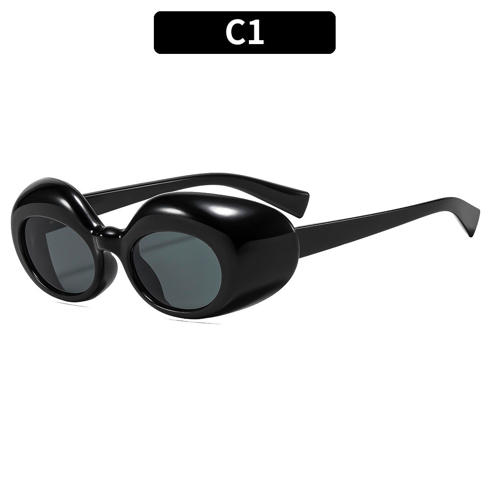 Artistic Oval Frame Sunglasses