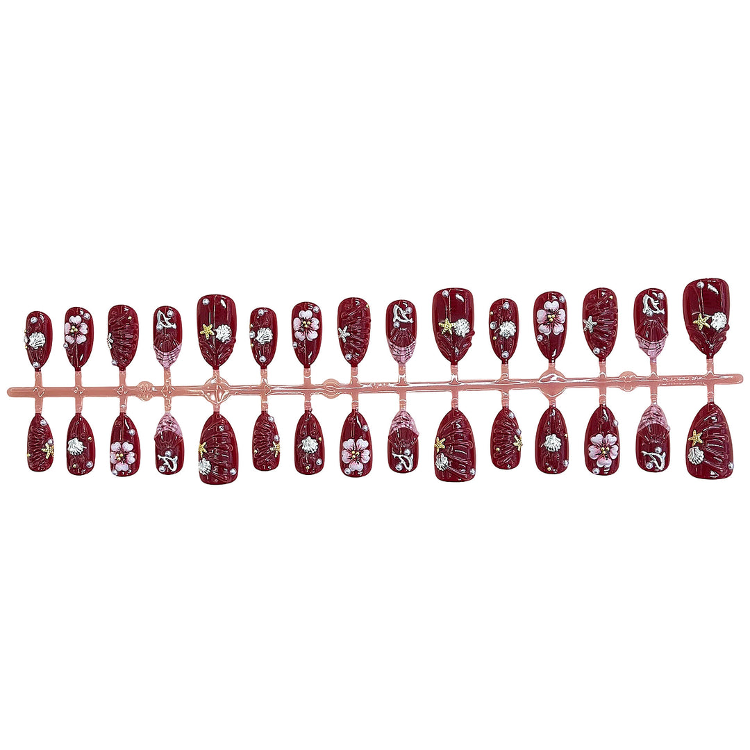 Artistic Floral Design Press-On Nail Set Kalsten 1787225330