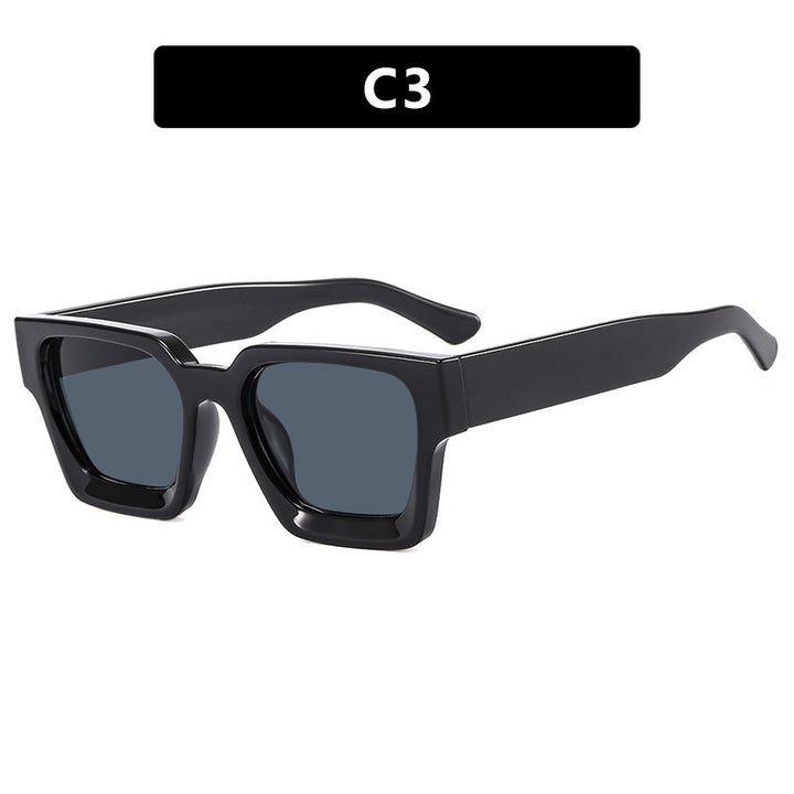 Ladies fashionable square sunglasses with yellow lenses Kalsten