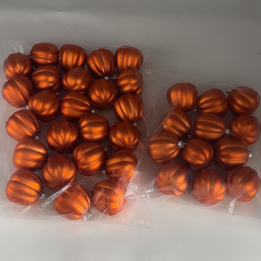 Miniature Pumpkin Pendant Decoration Set made of high-quality plastic with hanger