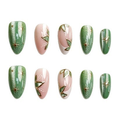 Botanical Floral Press-On Nail Tips Kalsten