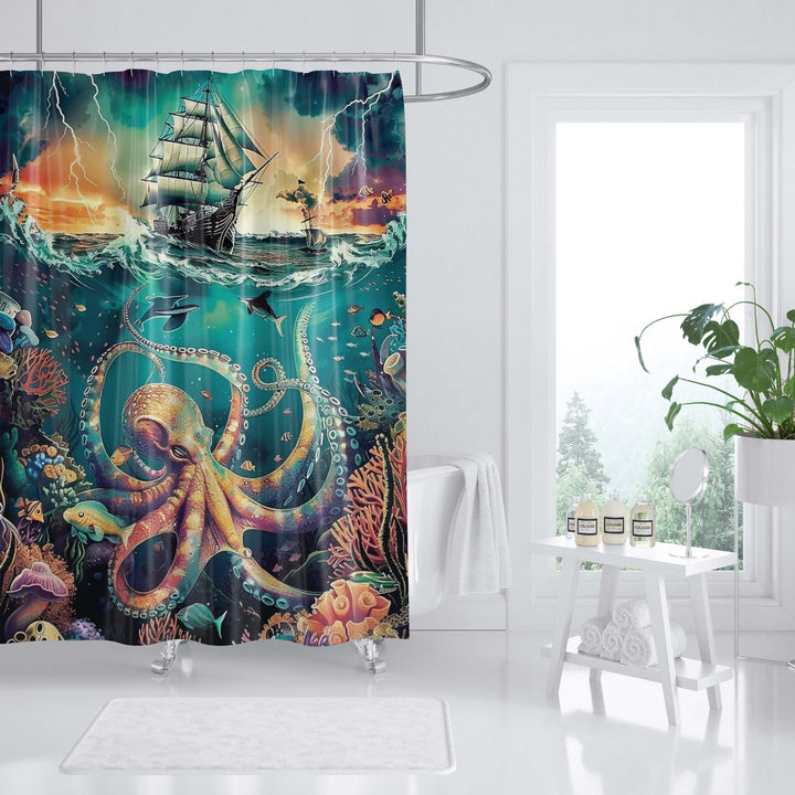 Ocean-Themed Art Shower Curtain Kalsten