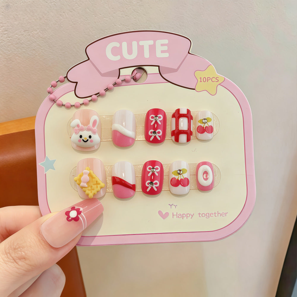Colorful Nail Art Artificial Nails with Summery Designs Kalsten