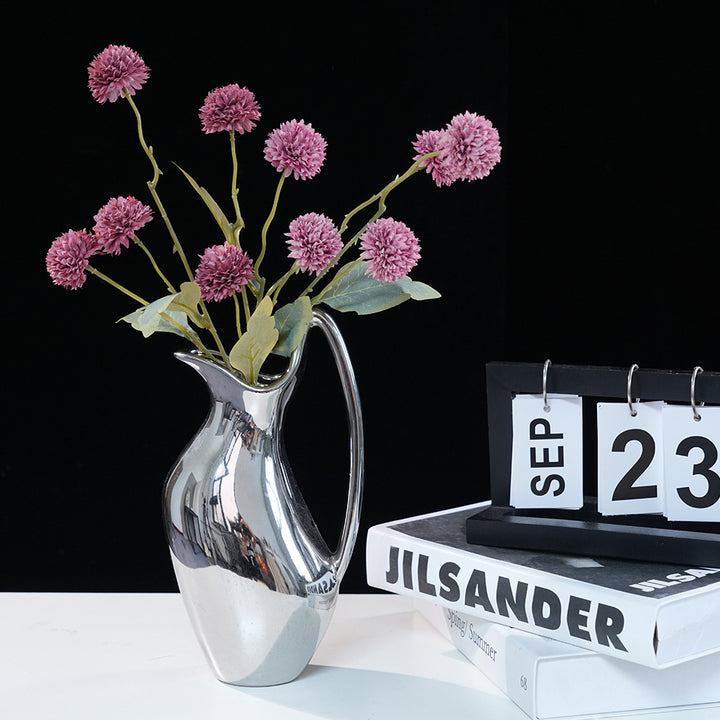 Textured Artificial Zinnia Flower Arrangement