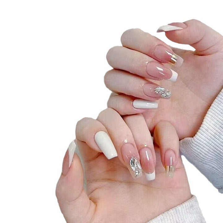 Glamorous Rhinestone-Embellished Press-On Nail Set Kalsten