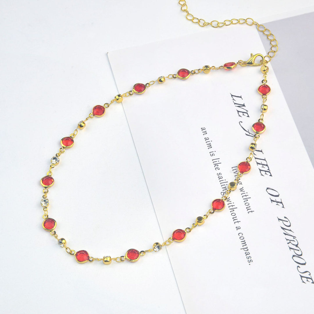 Elegant Stone Rhinestone Necklace Kalsten