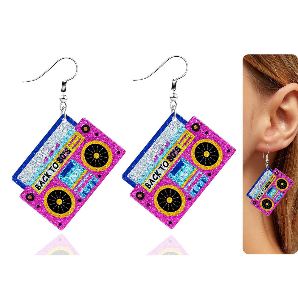 Retro-Inspired Compact Cassette Earrings Kalsten