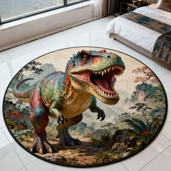Animal-Themed Round Area Rug