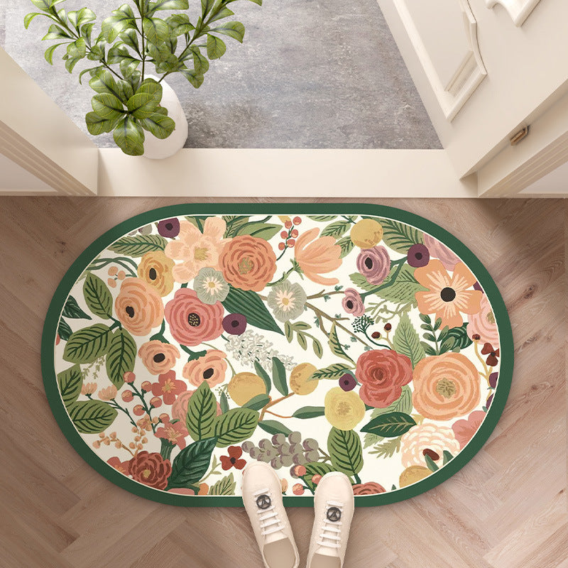 Decorative Floral Entryway Mat