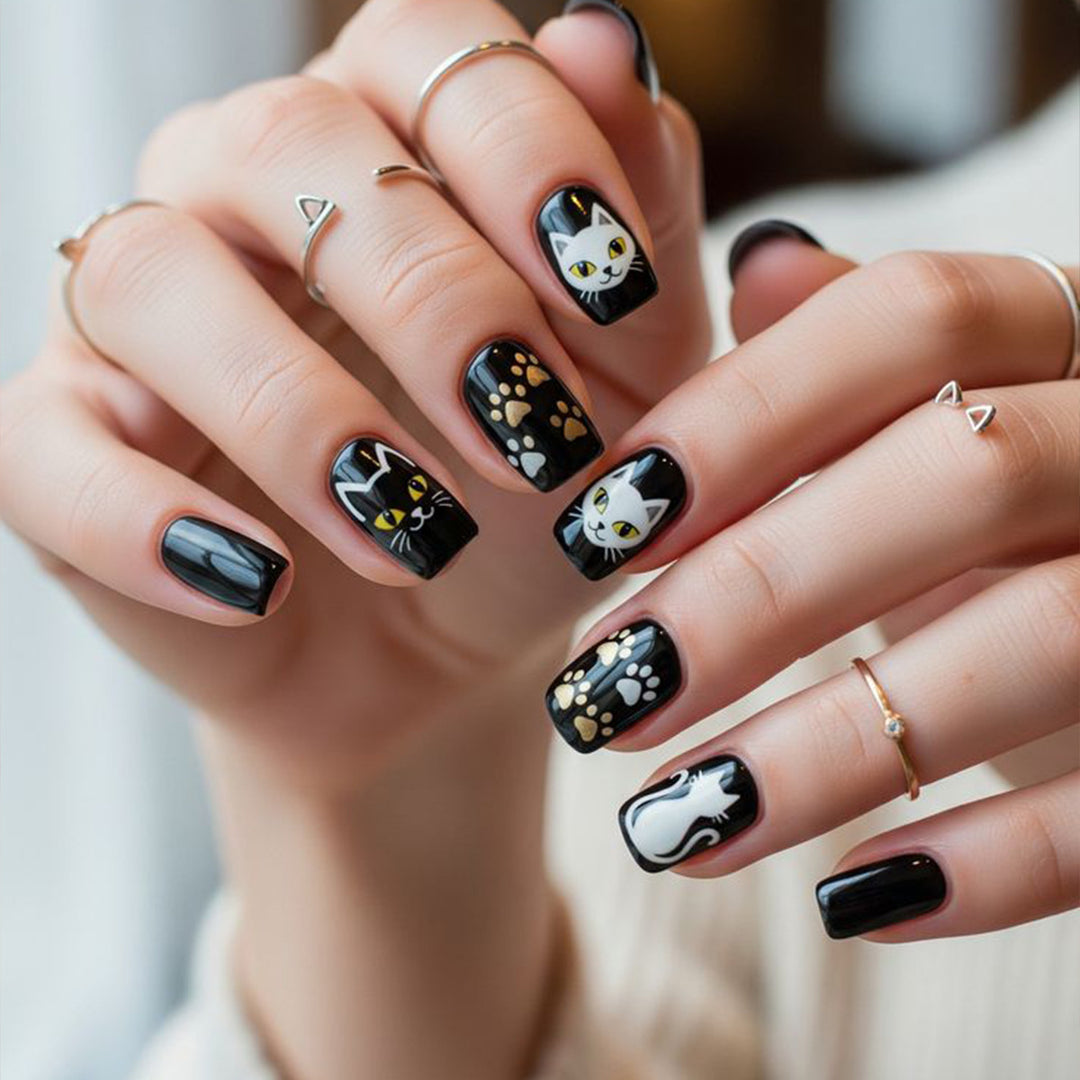 Cat-Themed Nail Art Set Kalsten