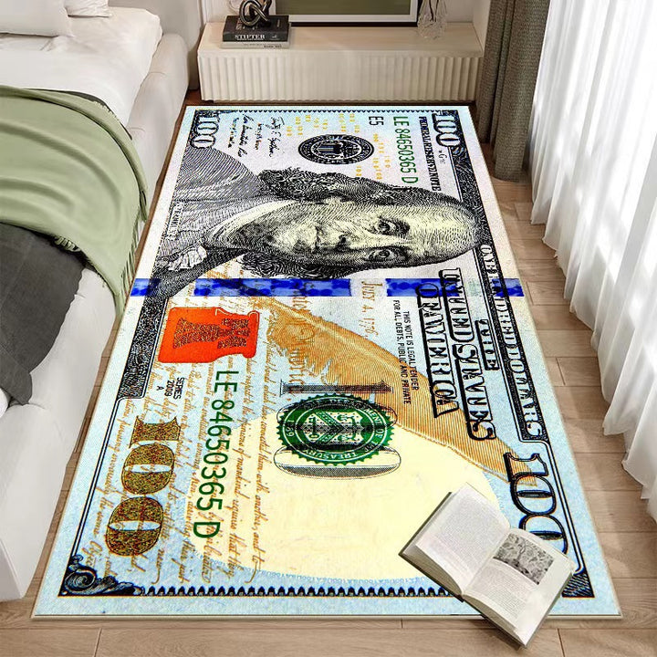 Creative Currency-Themed Area Rug