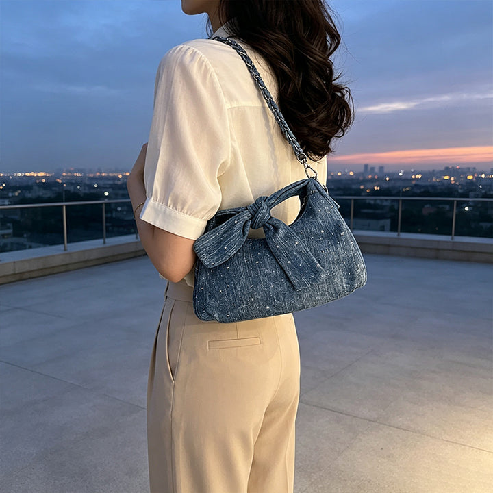 Stylish Bow-Embellished Handbag Kalsten