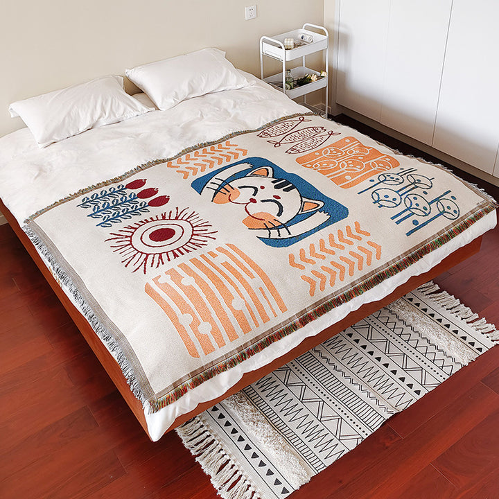 Bohemian Patterned Throw Blanket