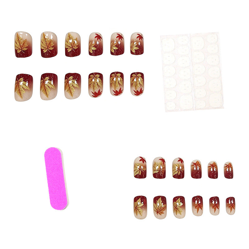 Autumn Leaf Design Nail Art Kalsten