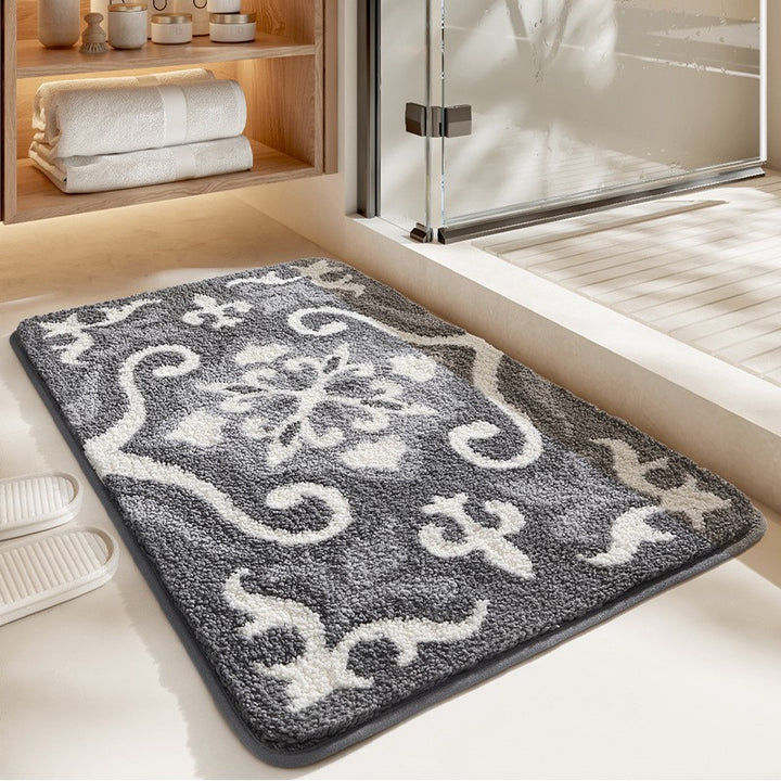 Unisex Textured Stone Pattern Bathroom Mat Kalsten