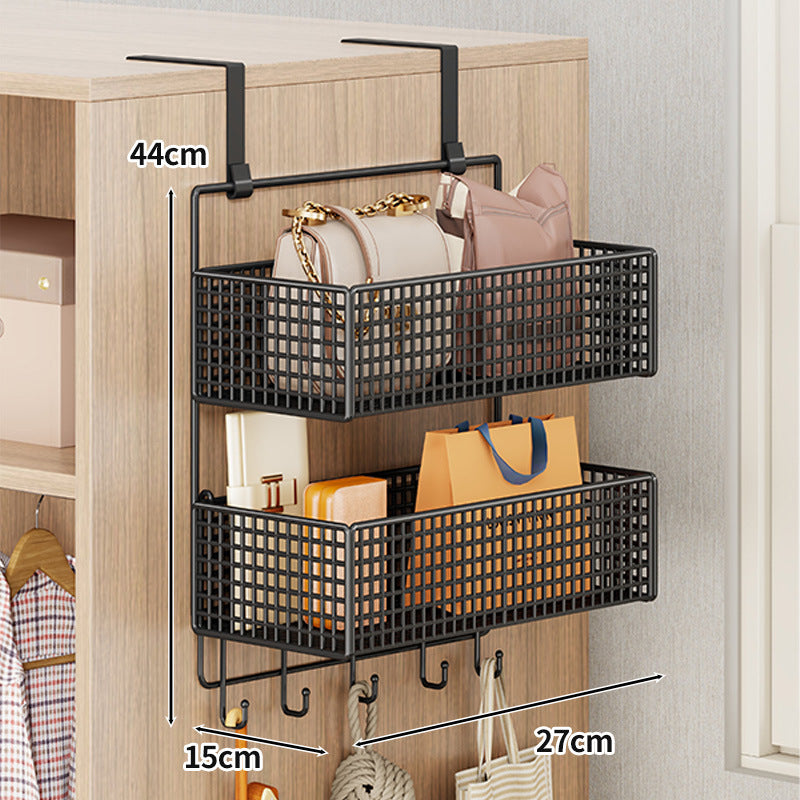 Overdoor Mesh Storage Organizer with Hooks