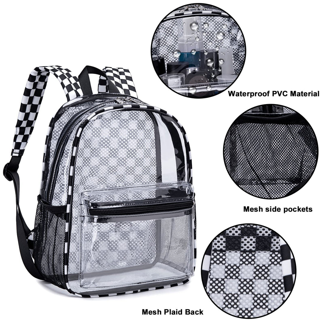 Unisex Transparent School Backpack Kalsten