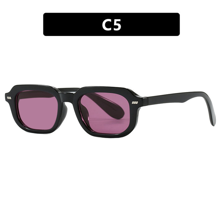Women’s square sunglasses with high-gloss transparent frame and polarized lenses Kalsten