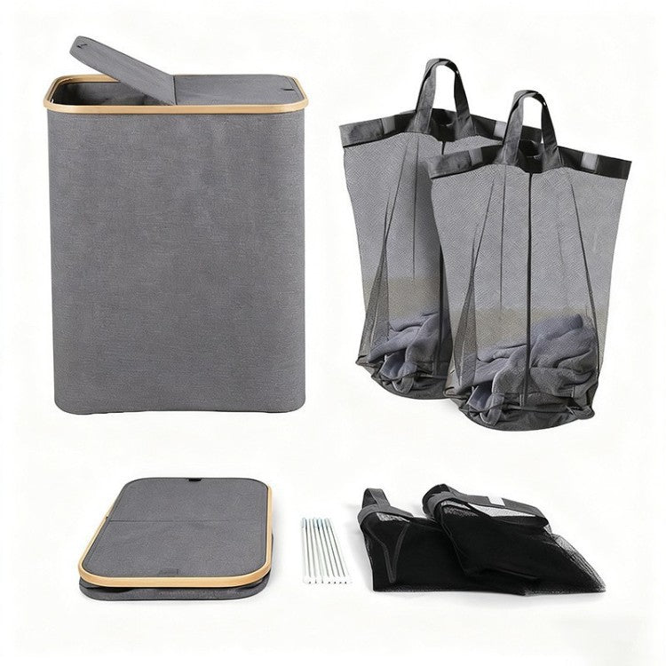 High-quality laundry basket with lid and handle Kalsten